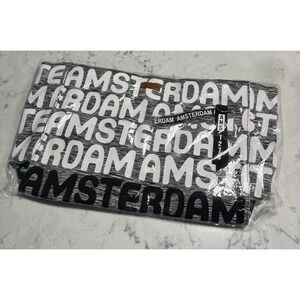 Robin Ruth Amsterdam Tote Bag‎ Travel Shoulder Bag Black White NWT Large